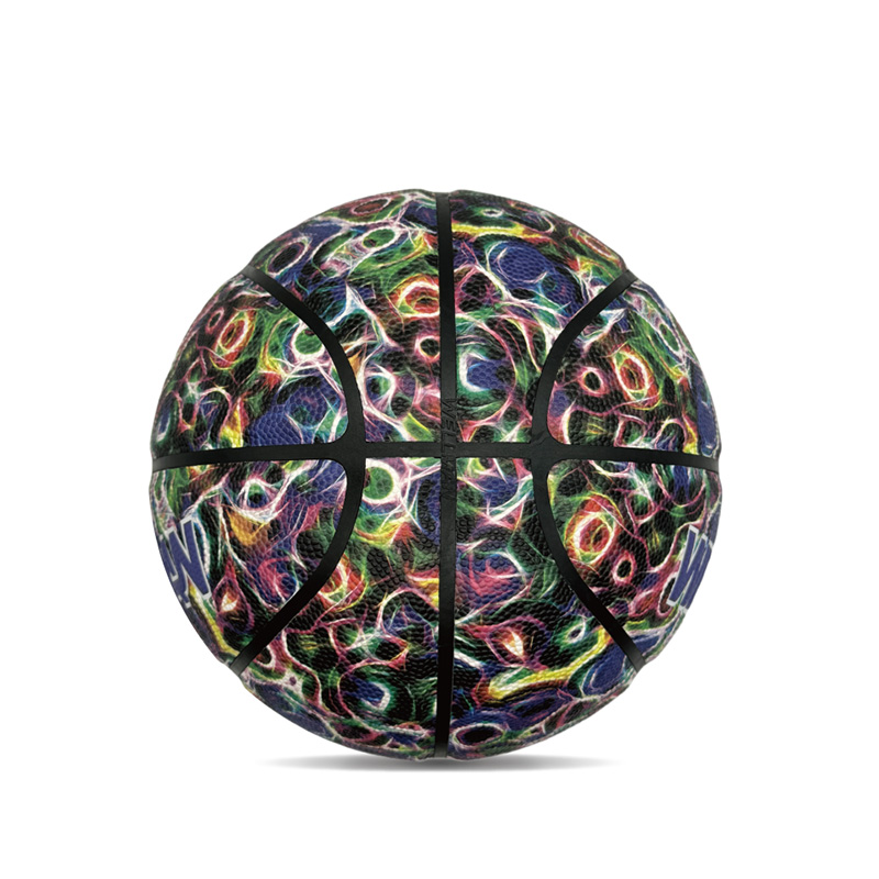 실내/야외 흡습성 PU 화려한 프린트 스포츠 농구 공